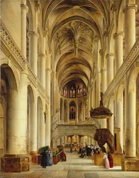Interno della Chiesa di Saint-Etienne-du-Mont, Parigi, c.1820